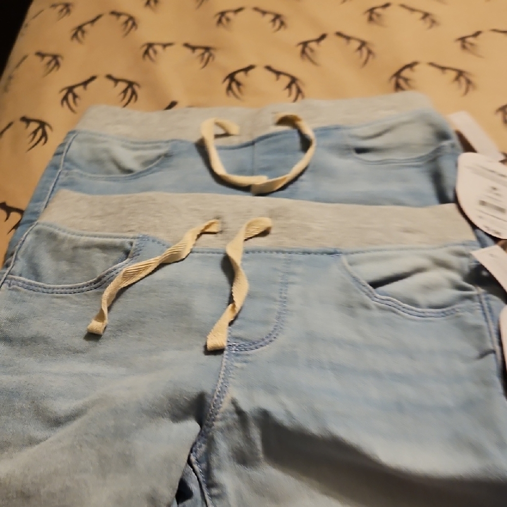 Wonder Nation Light Blue and Gray Kids Shorts